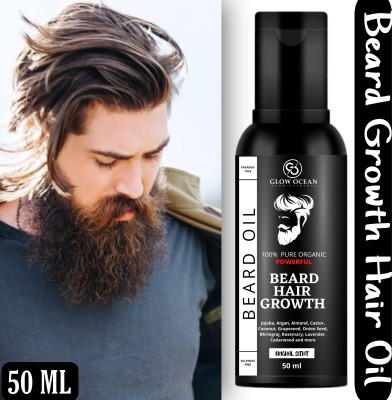 glowocean Advance Beard Growth Oil- For Patchy & Faster Beard Growth Hair Oil(50 ml)