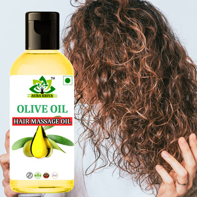 Aura Kriya Cold Pressed Olive Oil for Skin, Hair & Lips | For Strong Healthy & Shiny Hair Hair Oil(100 ml)