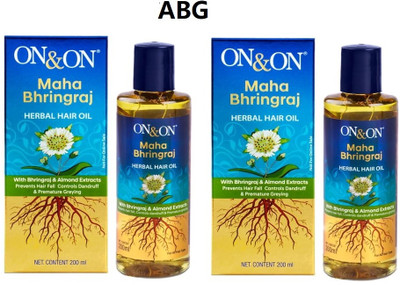 ABG Elements On & On Maha Bhringraj oil Herbal Hair oil - 200ml (pack of 2) Hair Oil(400 ml)