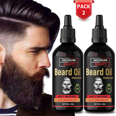 SKOOKUM 4X beard Oils Benefit From Skin Underneath Can Also Get Moisturized Skin Hair Oil(60 ml)