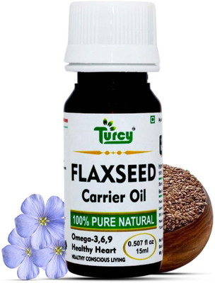 Turcy Flaxseed Oil Cold‑Pressed Pure & Natural– Calm Skin Glow, Hair care. Hair Oil(15 ml)
