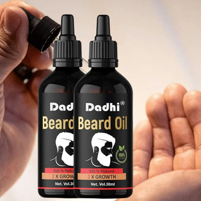 Dadhi Beard Oil – 30ml Grooming Solution for Patchy Beard (Pack of 2) Hair Oil(30 ml)