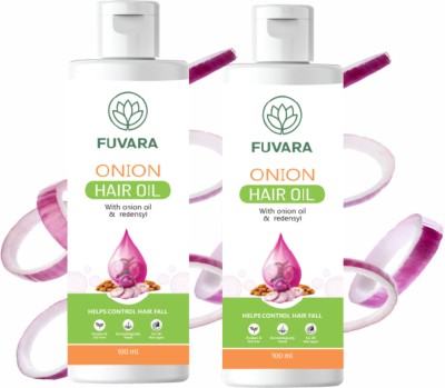 FUVARA Onion Oil Promotes Hair Growth & Controls Hairfall Hair Oil 100ml pack 2 Hair Oil(200 ml)