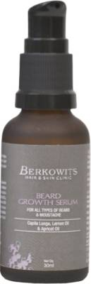 Berkowits Grow, Beard Growth Serum,With Capila Longa, Lemon Oil,Apricot Oil:30ml Hair Oil