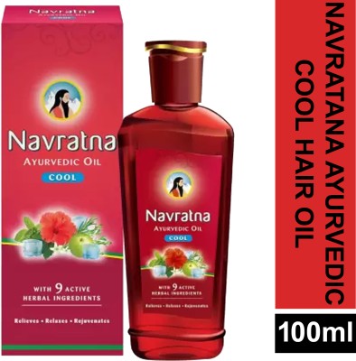 Navratna ayurvedic hair oil cool mint oil 100 ml pack of 1 Hair Oil(100 ml)