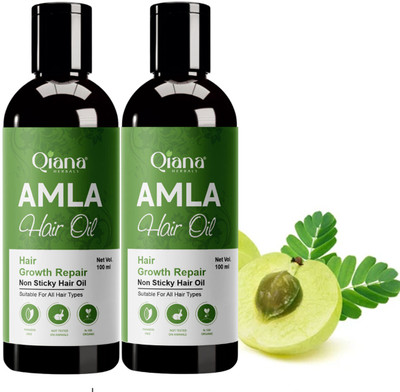 Qiana Amla Hair Oil – Rich in Vitamin C for Healthy Hair Growth - Pack of 2 Hair Oil(100 ml)