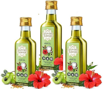 Jeevan Kamal Authentic Hair Oil | Hair Growth & Hair Fall Control | 100ml Pack Of 3 Total Hair Oil(300 ml)