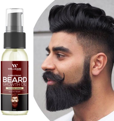 WELLWARE Super Strong Beard Growth Oil For Men ( SLS & Paraben Free)  Hair Oil(50 ml)