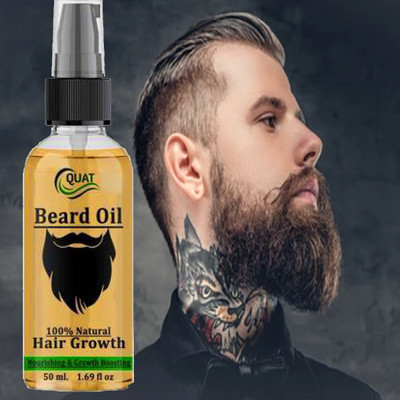 QUAT Natural Beard Growth Activator with Advanced Beard Growth Solution Hair Oil(50 g)