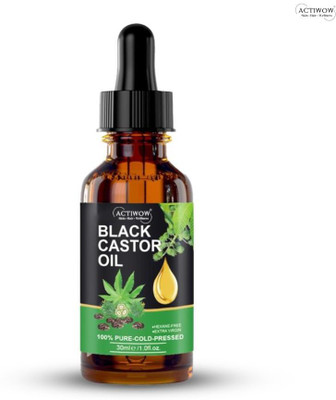 ACTIWOW Black Castor Oil For Thick Hair & Strong Roots Hair Oil(30 ml)