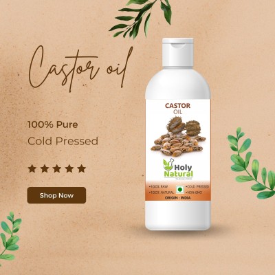 Holy Natural CASTOR OIL - PURE AND NUTURAL Hair Oil(100 ml)