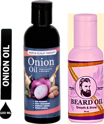 Manarya Sun's Heart Onion Hair Growth Oil & Beard Growth Oil For Men,For Patchy & Uneven Hair Oil(150 ml)