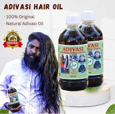 Adivasi Kasturi/bhringraja //Sath/Best/Hair/Oil/250ml+ 250ml (PACK OF 2) Hair Oil(500 ml)