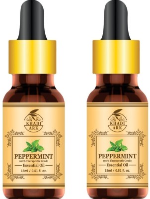 Khadi Ark Peppermint Oil Pure & Natural for Hair Growth, Cold, Congestion, Pain, Combo(30 ml)