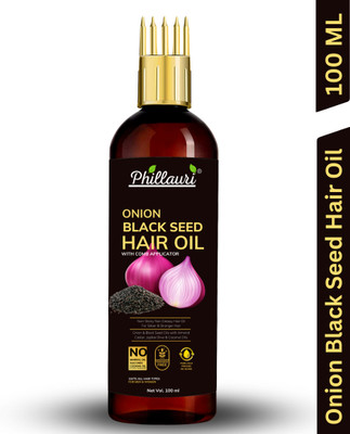 Phillauri Onion Oil - Black Seed Onion Hair Oil - WITH COMB APPLICATOR m  Hair Oil(100 ml) deal from flipkart