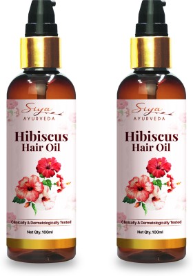 Siya Ayurveda Hibiscus Ayurvedic Oil for Hair Growth, Improve Scalp Health Herbal Solution Hair Oil(200 ml)