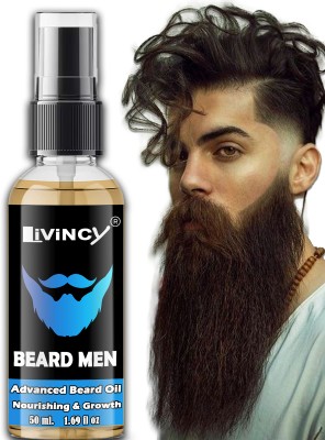 Livincy original beard and mooch growth oil Beard oil with onion Extract Hair Oil(50 ml)