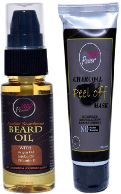 INDOPOWER BnN 262-ABSOLUTE NOURISHMENT BEARD OIL 30ml. + CHARCOAL PEEL OFF MASK 100g.(2 Items in the set)