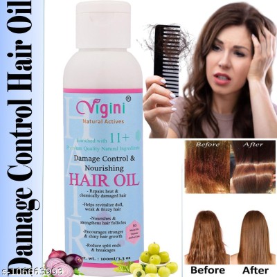 Vigini Damage Repair Chemical Heat Protection Control Hair Fall Medicine Oil Men Women Hair Oil(100 ml)