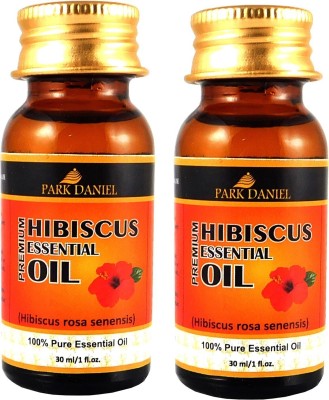 PARK DANIEL Premium Hibiscus oil Combo pack of 2 bottles of 30 ml(60ml) Hair Oil(60 ml)
