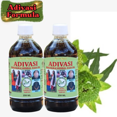 Growkesh Bhringraj Adivasi Hair Oil for Strong, Silky Hair Oil For Men & Women Hair Oil(500 ml)