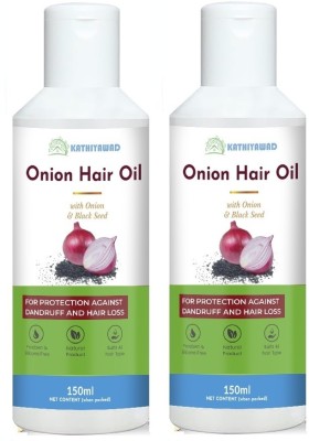 Kathiyawad Onion Oil for Hair Regrowth Hair Oil pack of 2 Hair Oil(300 ml)