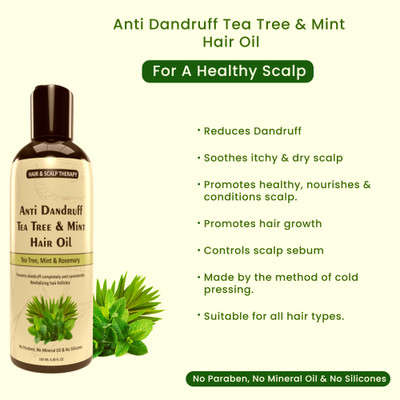 Manarya Anti Dandruff Hair Oil, with Tea Tree & Combination of Organic Natural Oils Hair Oil(100 ml)
