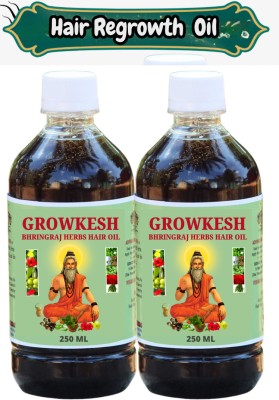 Growkesh Bhringraj Herbal Hair Oil For Anti Dandruff Hair Oil(500 ml)