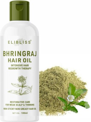 ELIBLISS Bhringraj Hair Oil for Hair Restoration - Non-Sticky & Non-Greasy  Hair Oil(100 ml)