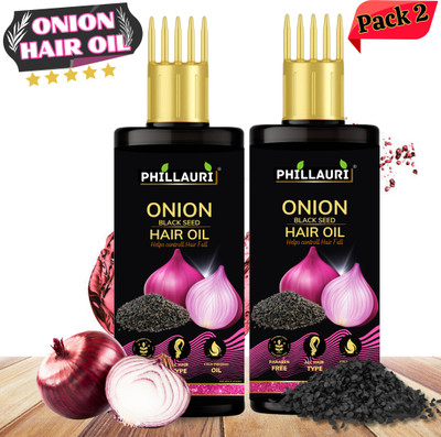 Phillauri Red Black Seed Onion Hair Oil For Smooth & Shiney Hair Oil(200 ml)