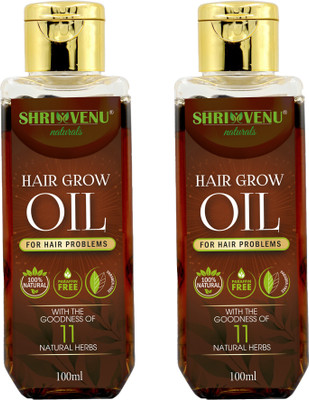SHRIVENU Ayurvedic Oil with Amla & Bhringraj Reduces Dandruff & Hair fall pack of 2 Hair Oil(200 ml)