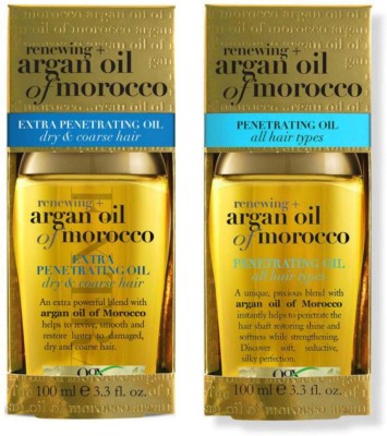 ogx Argan Oil Of Morocco Penetrating+Extra Penetrating Hair Oil 100 Ml (Combo Pack) Hair Oil(100 ml)