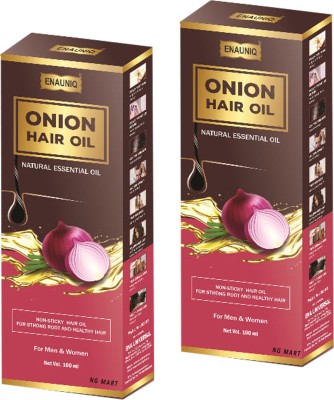 NG MART NG ENAUNIQ ONION HAIR OIL FOR HAIR GROWTH PACK OF - 2 Hair Oil(200 ml)