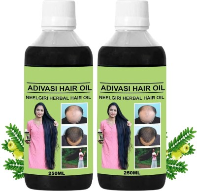 AKDIE NEELGIRI HERBAL ,FOR LONG AND SHINY Loss pack of 2 Hair Oil(499 ml)