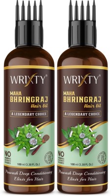 Wrixty Maha Bhringraj Hair Oil for Intense Hair Treatment, Promotes hair growth, Treats dandruff and dry scalp,Slows down hair graying & Nourishment to the hair. Hair Oil(200 ml)