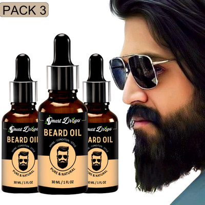 smartdrops 10x Supreme Quality Beard Growth Oil With Advanced Formula Based  Hair Oil(90 ml)