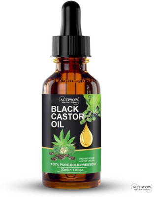 ACTIWOW Black Castor Oil For Skin Hydration & Glow Hair Oil(30 ml)