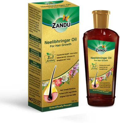 Zandu Neelibhringar Oil |Ayurvedic Hair Growth Oil|Scientifically Proven Hair Oil(100 ml)
