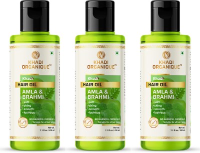 khadi ORGANIQUE Amla & Brahmi Hair Oil For takes care of your hair loss and damaged hair. Hair Oil(630 ml)