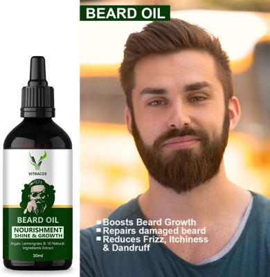 VITRACOS A Luxurious Experience Awaits with Pack of 1 Beard Oil Hair Oil(30 ml)