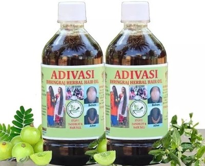 Adivasi BHRINGRAJ HERBAL ,FOR LONG AND SHINY Loss Hair Oil 250 ml pack of 2 (500 ml) Hair Oil(500 ml)
