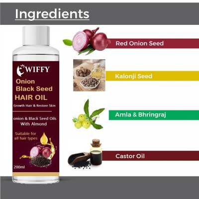 Wiffy Red Onion Black Seed  Hair Oil(200 g)