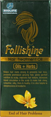 Bio Life Follishine Hair Treatment Oil + Herbs for Healthy, Gorgeous Hair Oil(200 ml)