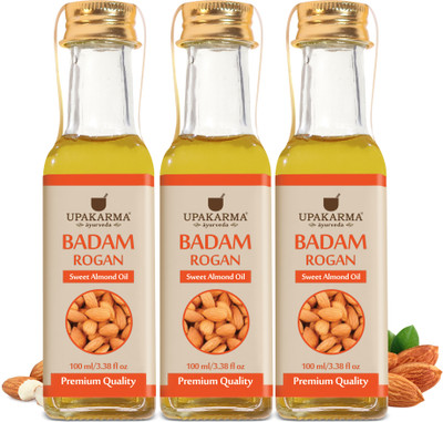 UPAKARMA Badam rogan pack of (3) Hair Oil(300 ml)