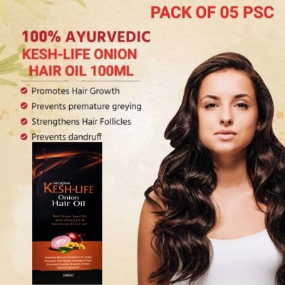 VINYGLOW KESH-LIFE ONION HAIR OIL 100ML PACK OF 5 PSC Hair Oil(500 ml)