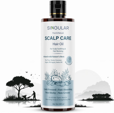 Singular Scalp Care Hair Oil for Soothes Scalp & Revives Hair with Tea Tree, Neem & More Hair Oil(200 ml)