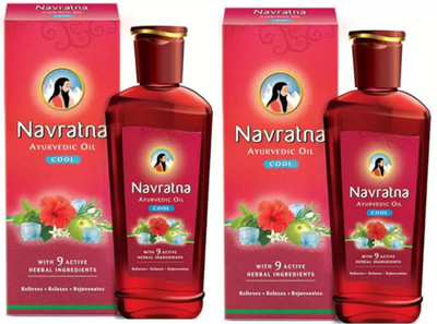 Navratna Ayurvedic Cool Hair Oil 100 ml (50ml*2) Hair Oil(100 ml)