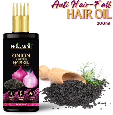 Phillauri Onion Oil - Black Seed Onion Hair Oil - WITH COMB APPLICATOR m Hair Oil_2 Hair Oil(100 ml)