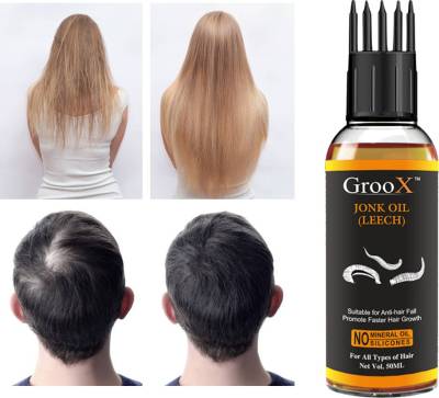 GrooX Vegetarian Jonk Herbal Oil Leech Tail for Hair Regrowth Hair Oil -  Price History