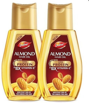 Dabur Almond Hair Oil With Soya Protein & 10X Vitamin-E(290ml+290ml) Hair Oil(580 ml)
